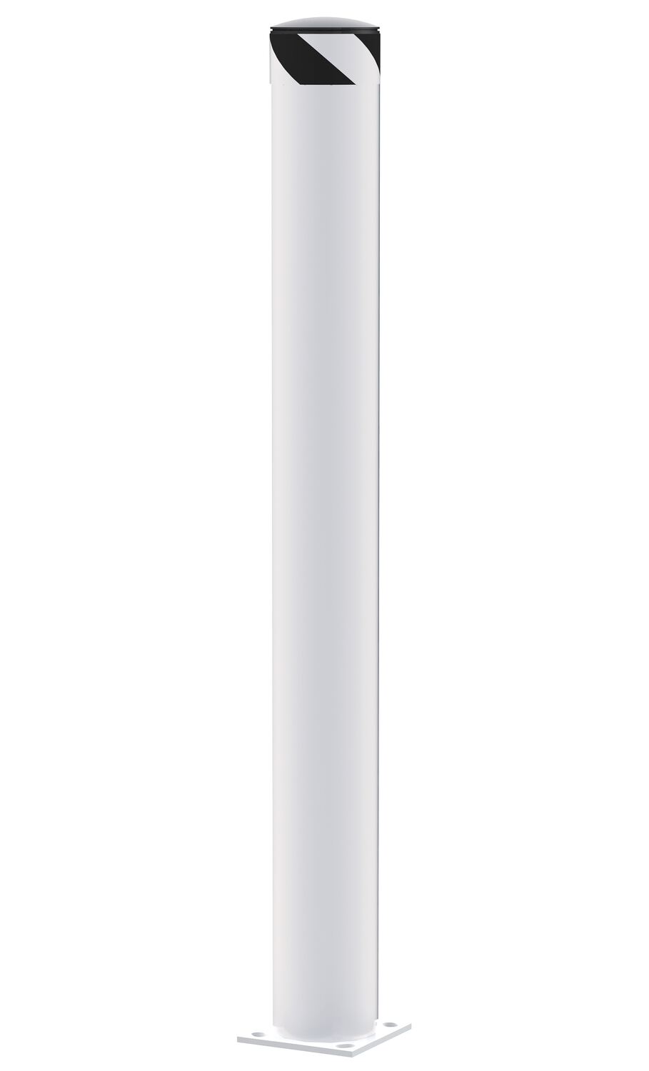 Vestil Steel Pipe Safety Bollard - 62 In. x 6-1/2 In. - White