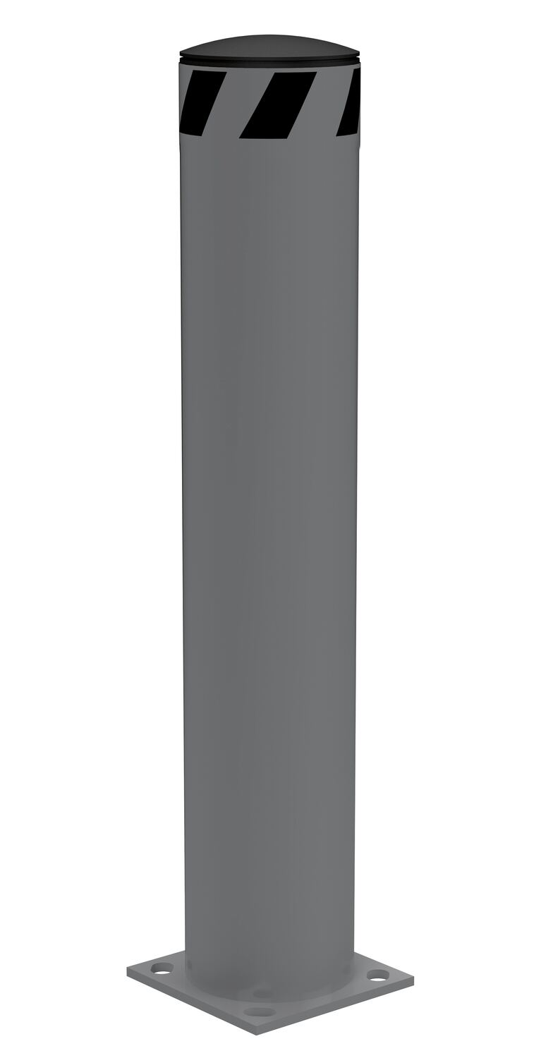 Vestil Steel Pipe Safety Bollard - 36 In. x 6-1/2 In. - Gray Semi Gloss