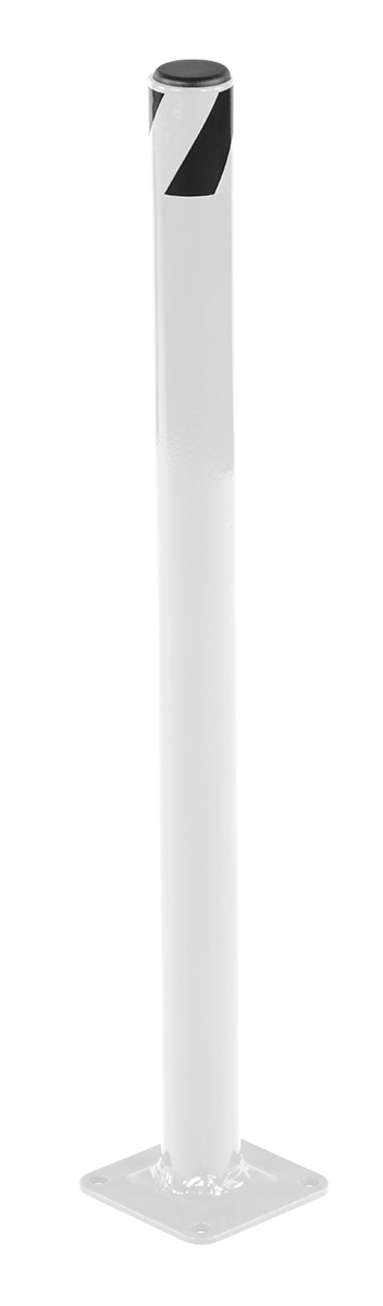 Vestil Steel Pipe Safety Bollard - 24 In. x 1-3/4 In. - White