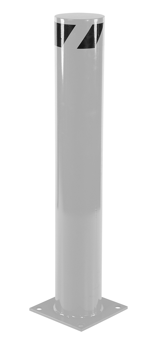 Vestil Steel Pipe Safety Bollard - 42 In. x 6-1/2 In. - Silver