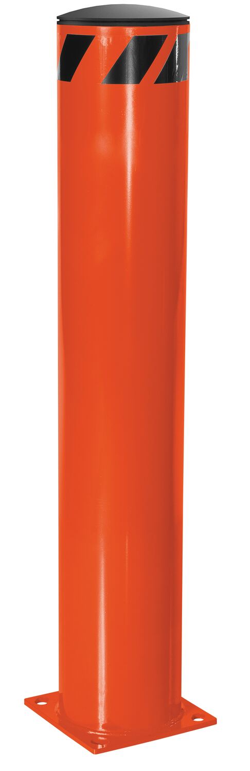 Vestil Steel Pipe Safety Bollard - 48 In. x 8-1/2 In. - Orange