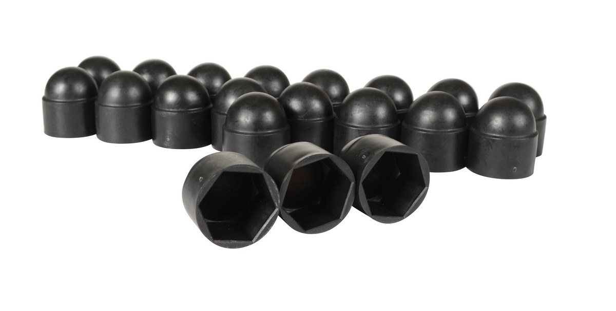 Vestil Plastic Bolt Caps - 20 Pack 3/4 In. Anchor Size - Black