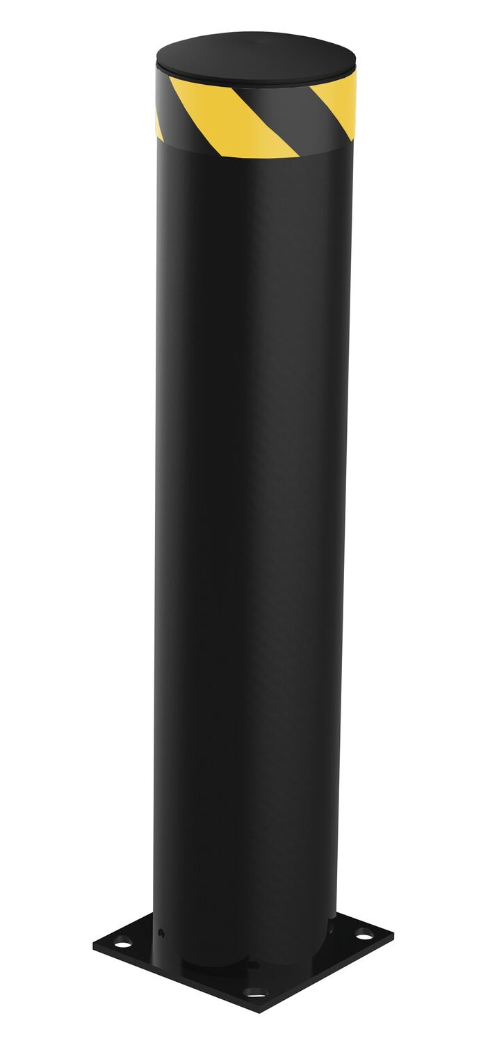 Vestil Steel Pipe Safety Bollard - 42 In. x 8-1/2 In. - Black