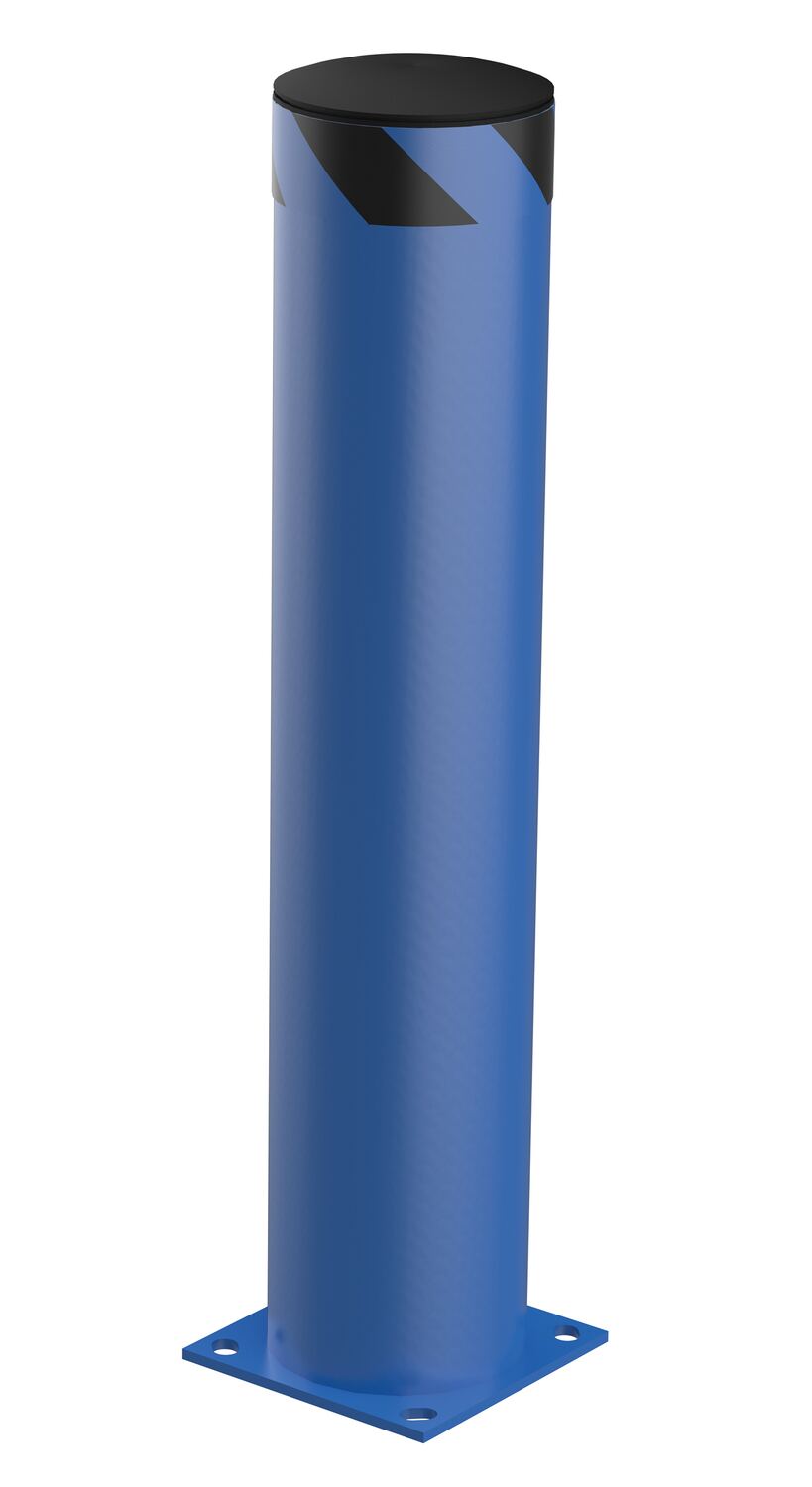 Vestil Steel Pipe Safety Bollard - 42 In. x 8-1/2 In. - Blue