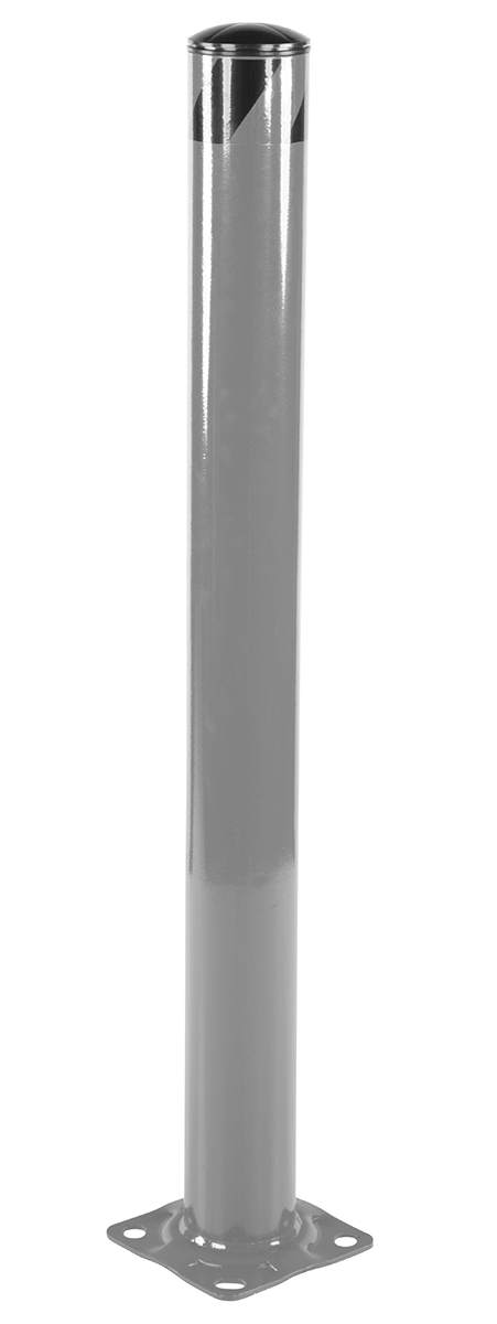 Vestil Steel Pipe Safety Bollard - 48 In. x 4-1/2 In. - Gray Semi Gloss