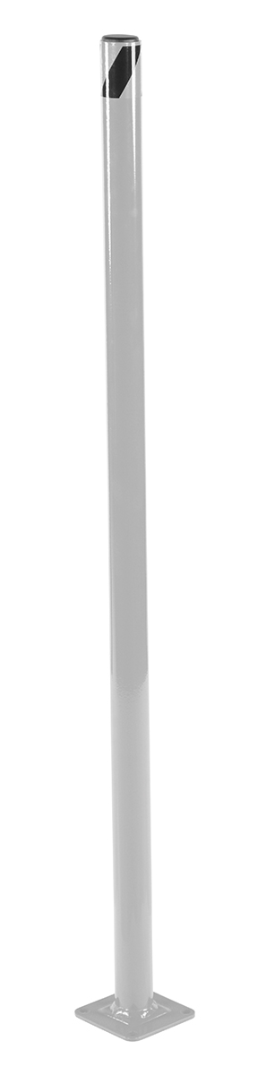 Vestil Steel Pipe Safety Bollard - 42 In. x 1-3/4 In. - Silver