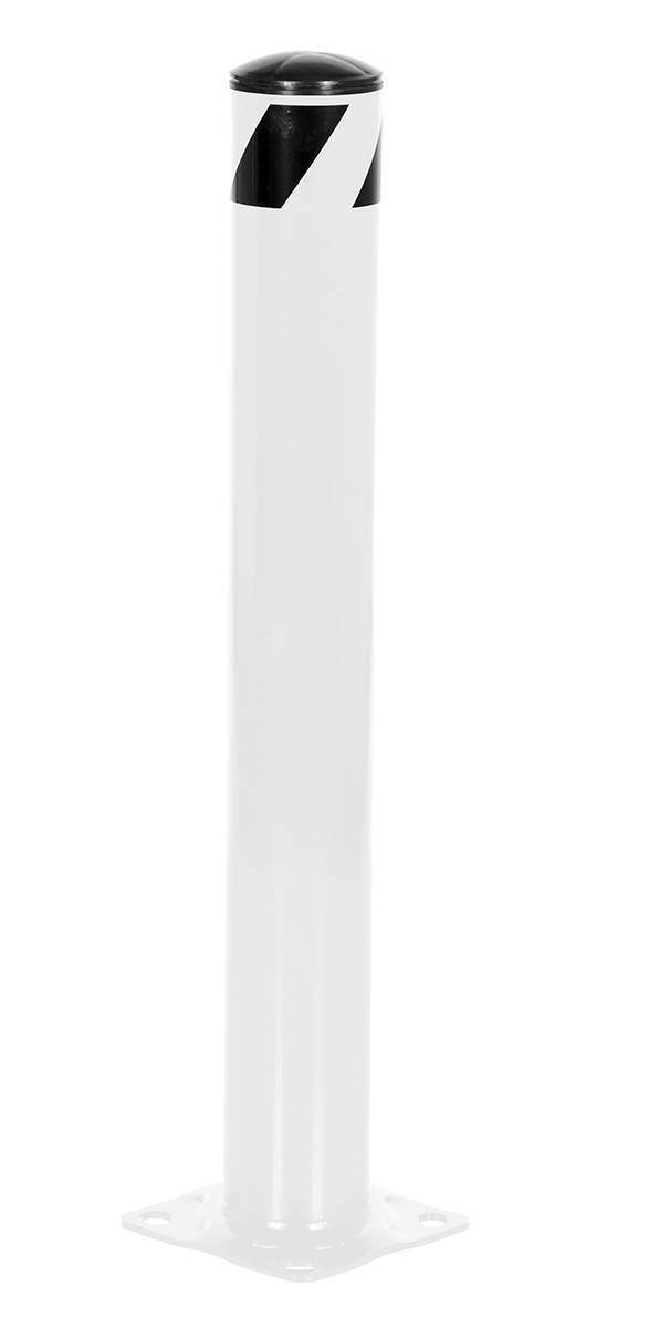Vestil Steel Pipe Safety Bollard - 36 In. x 4-1/2 In. - White