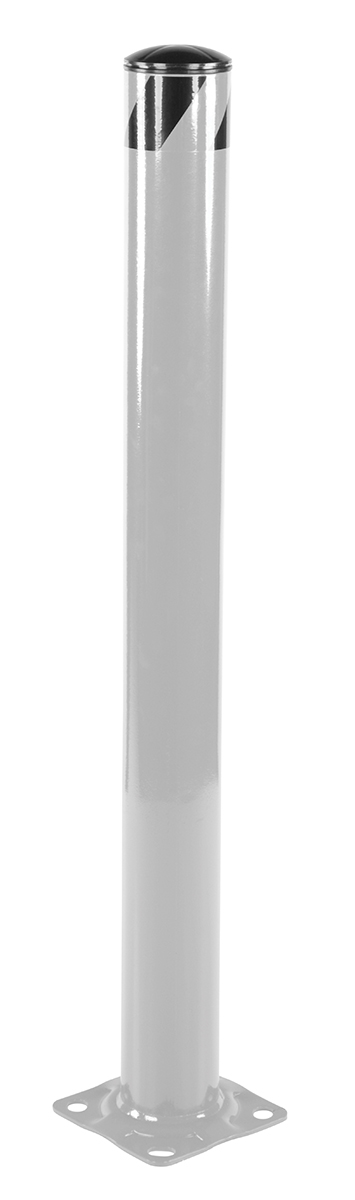 Vestil Steel Pipe Safety Bollard - 48 In. x 4-1/2 In. - Silver