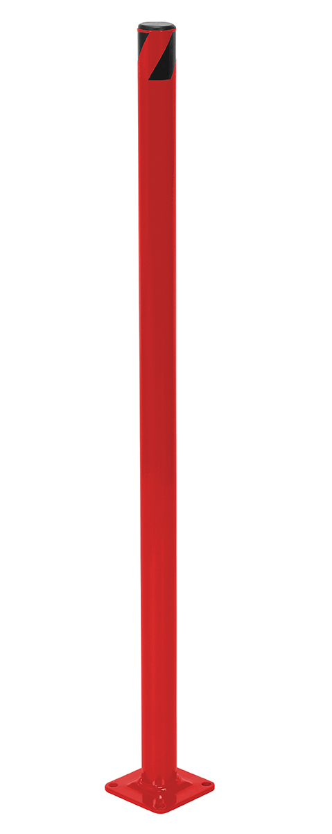 Vestil Steel Pipe Safety Bollard - 36 In. x 1-3/4 In. - Red
