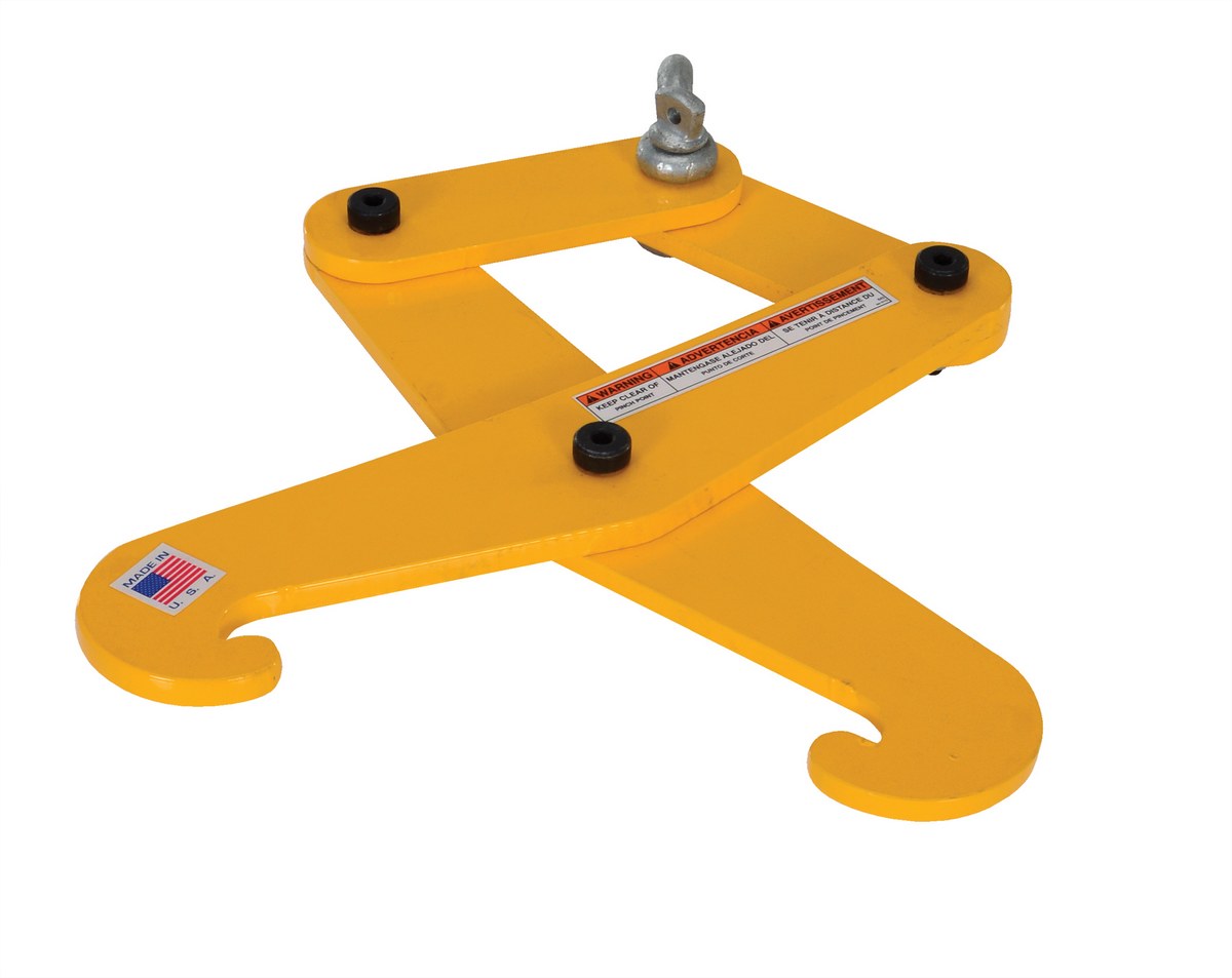 Vestil Steel Heavy Duty Beam Tongs - 6 In. Max Beam Width 3/4 In. x 9-3/4 In. x 20-7/8 In. 2000 lb - Yellow