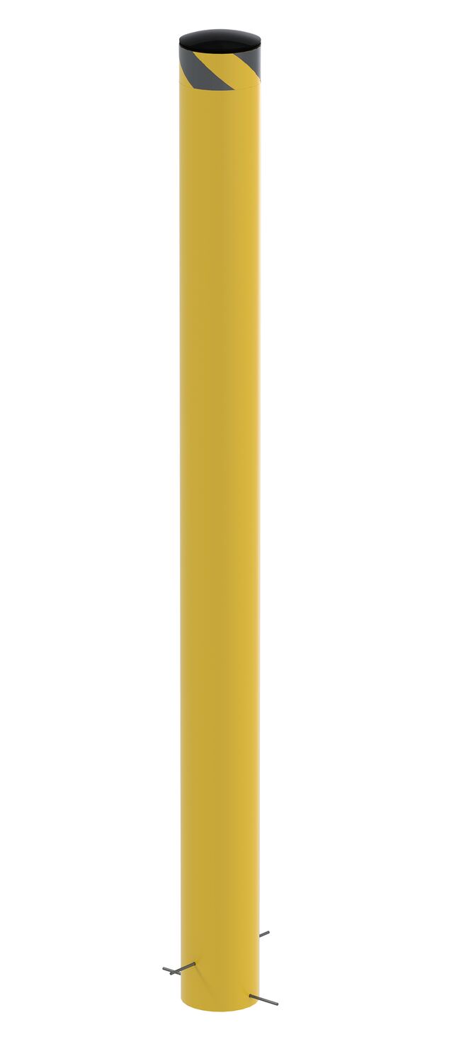 Vestil Steel Pour In Place Bollard - 72 In. x 6-1/2 In. - Yellow