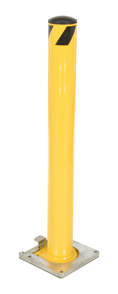 Vestil Steel Surface Mounted Removable Pipe Safety Bollard - 42 In. x 5-1/2 In. - Yellow