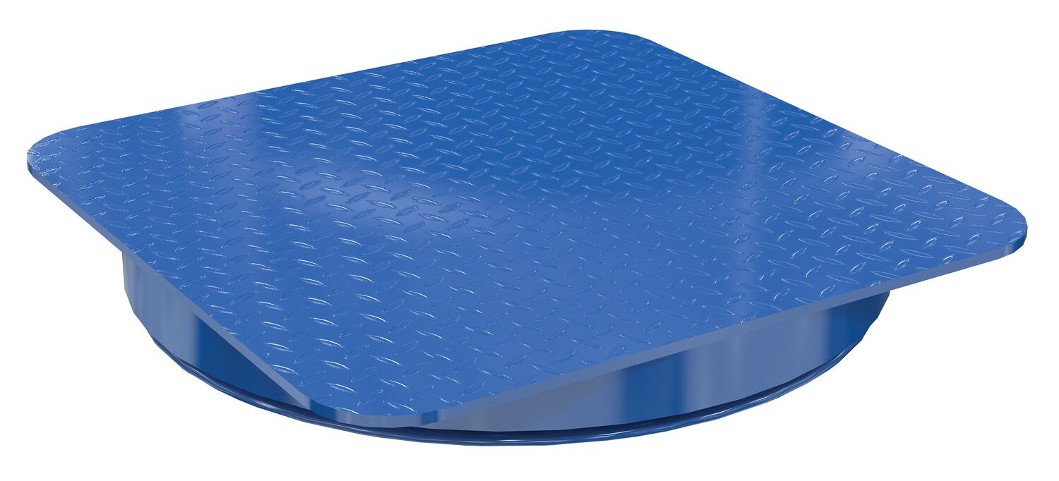Vestil Steel - 18 In. Carousel, 2K , Square Tread Top Plate - Blue