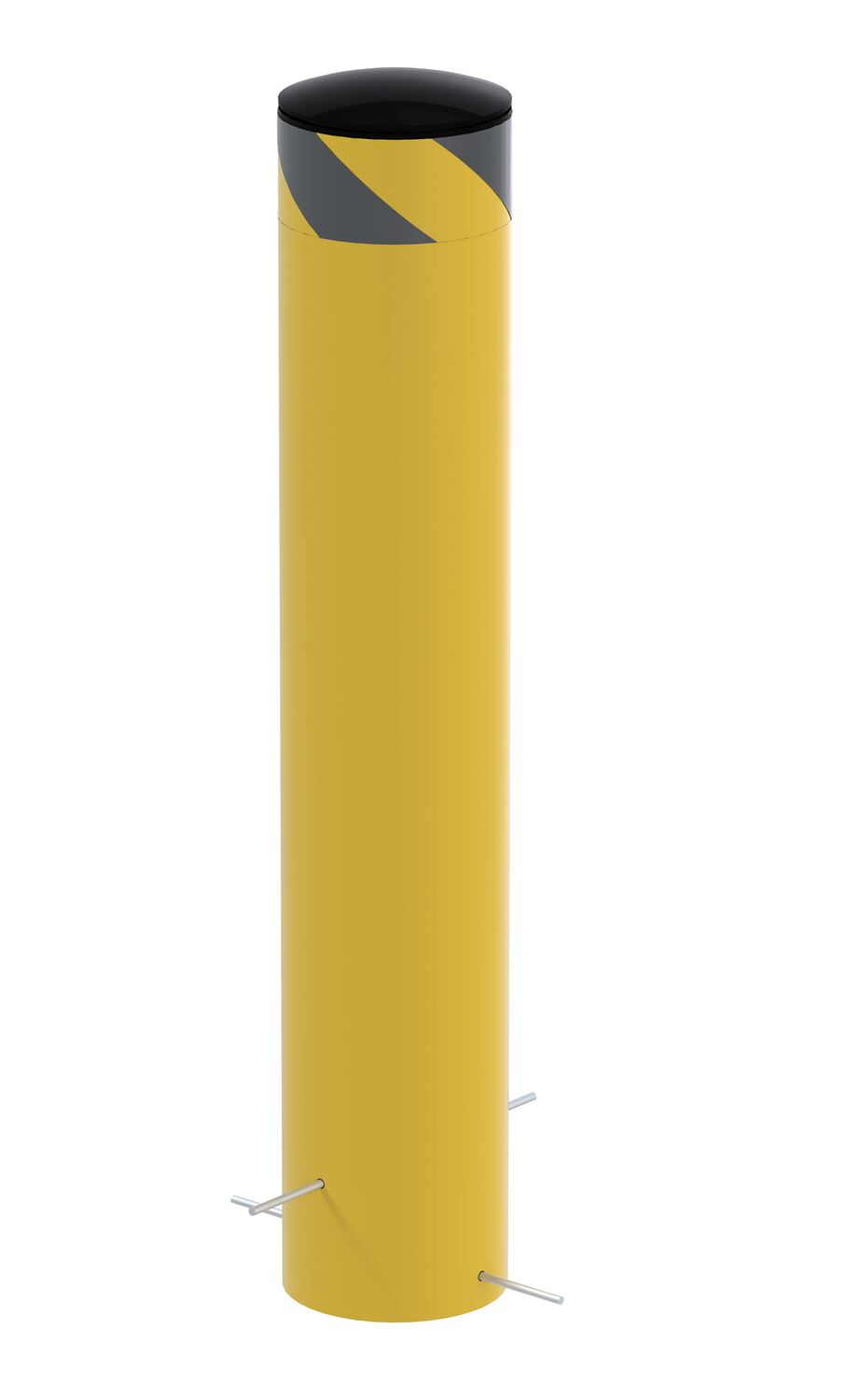 Vestil Steel Pour In Place Bollard - 24 In. x 6-1/2 In. - Yellow