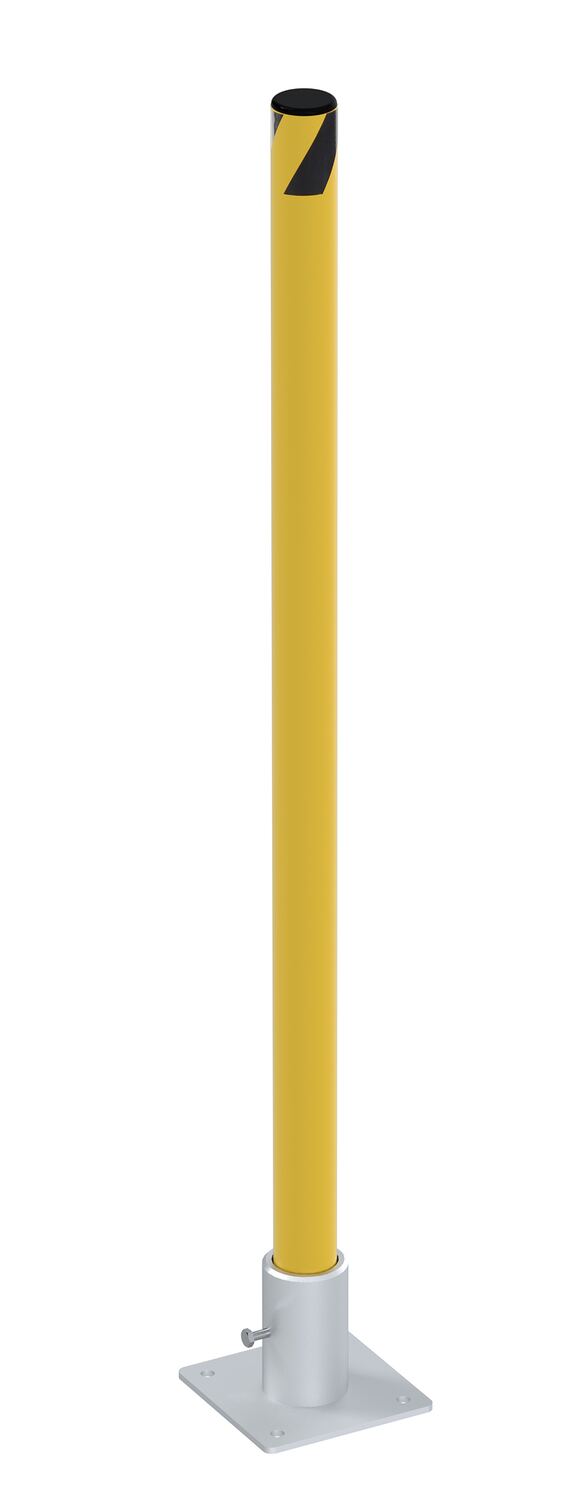 Vestil Steel Removable Pipe Safety Bollard - 36 In x 1-3/4 In - Yellow
