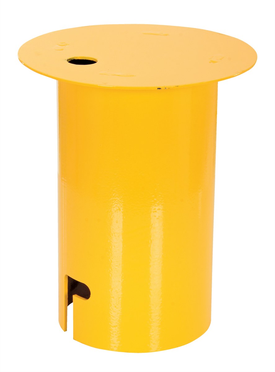Vestil Steel Removable Bollard Sleeve Cover - 8 In. x 8 In. x 9-13/16 In. - Yellow