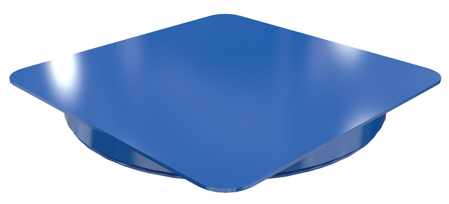 Vestil Steel - 40 In. Carousel, 2K , Square Smooth Top Plate - Blue