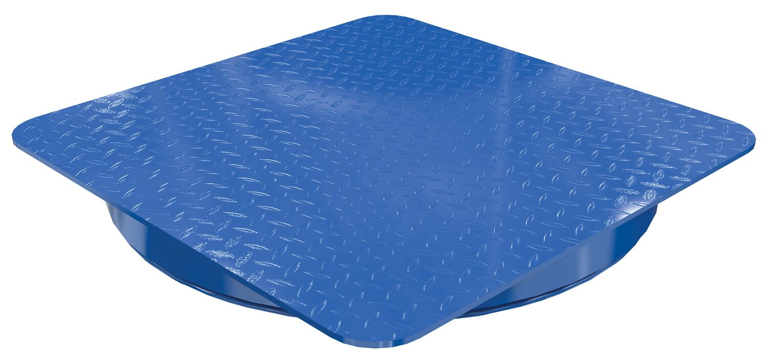 Vestil Steel - 40 In. Carousel, 2K , Square Tread Top Plate - Blue