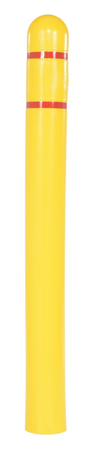 Vestil Low Density Polyethylene Bollard Post Cover Red Tape - 7-1/8 In. x 7-1/8 In. x 52-11/16 In. - Yellow