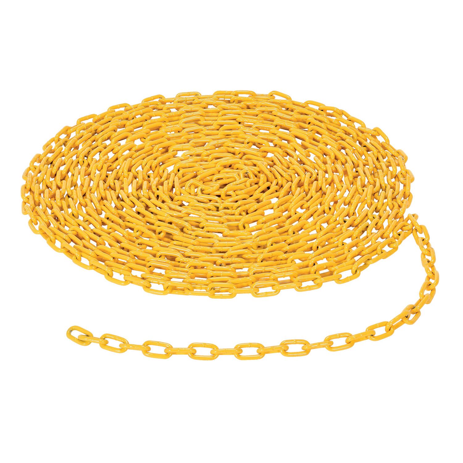 Vestil Steel Bollard Chain - 20 Ft. Length 3/16 In. - Yellow
