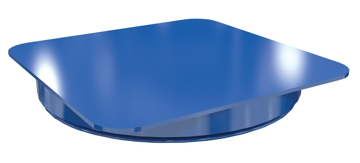 Vestil Steel - 24 In. Carousel, 4K , Square Tread Top Plate - Blue