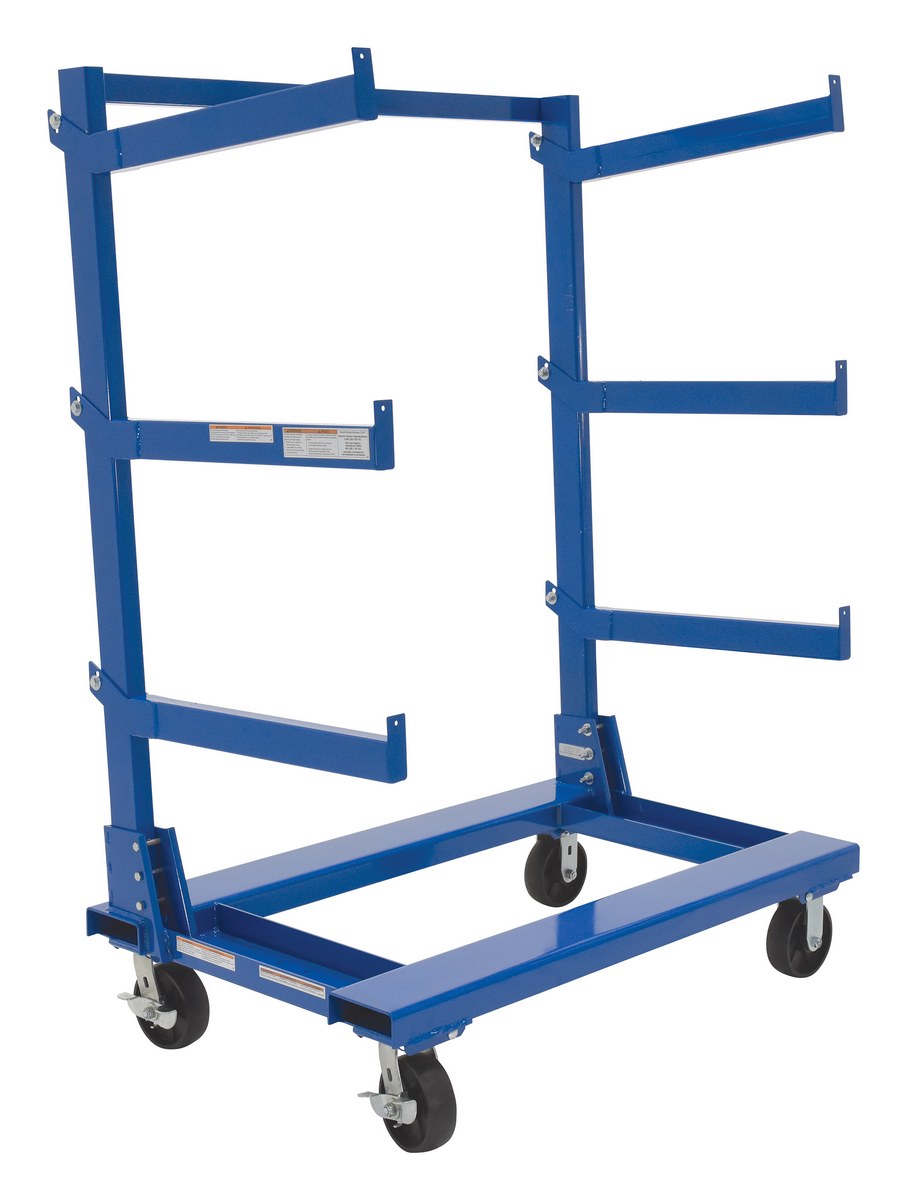 Vestil Steel Portable Cantilever Cart - 30 In. x 48 In. 2000 lb - Blue
