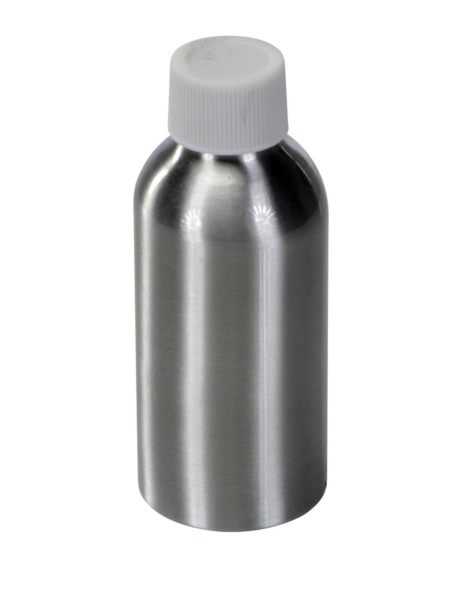 Vestil Aluminum Metal Bottle - 4 Ounces - Silver