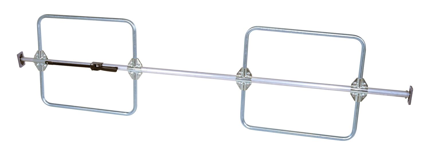 Vestil 1 Piece Aluminum Galvanized Cargo Bar - 103 In. L x 4-1/16 In. W 23-15/16 In. H With Hoops - Silver