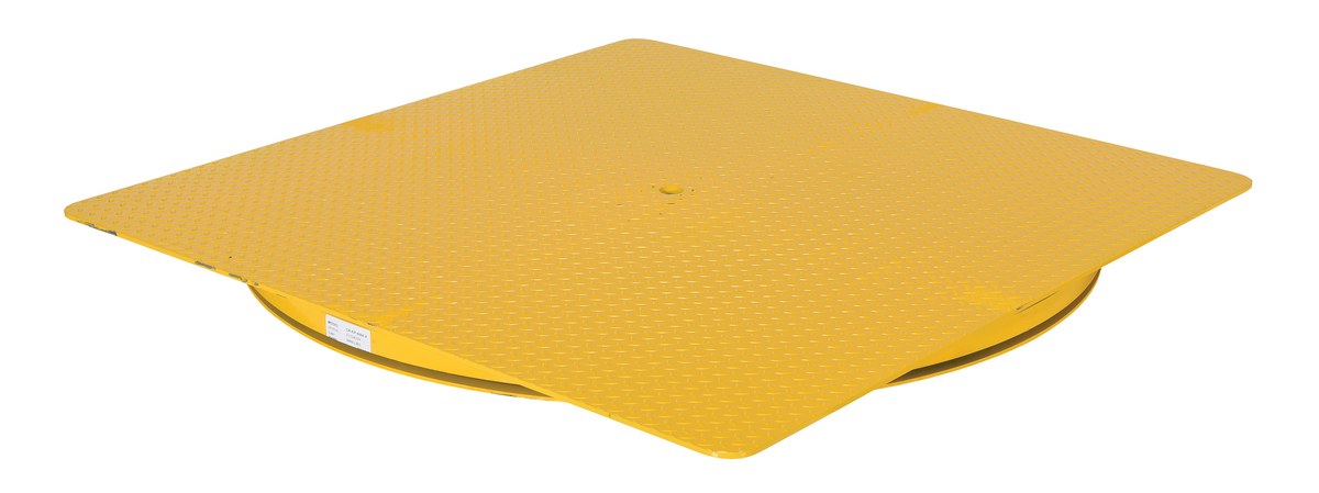 Vestil Heavy Duty Square King Pin Carousel - 60 In. x 60 In. 6000 lb - Yellow