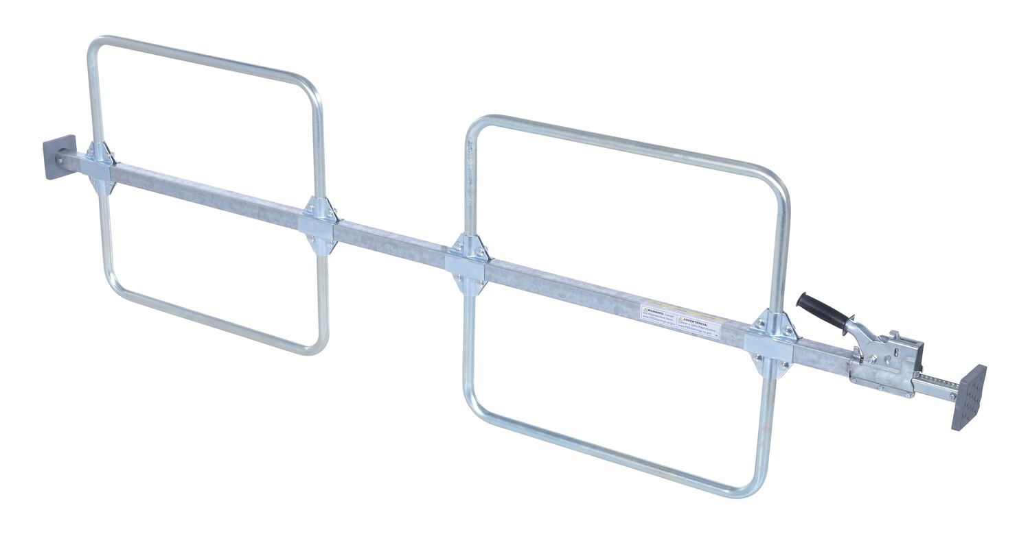 Vestil Steel Cargo Bar - 1 Piece 119 In. Length x 3-3/4 In. Width x 24-1/2 In. Height With Hoops - Silver