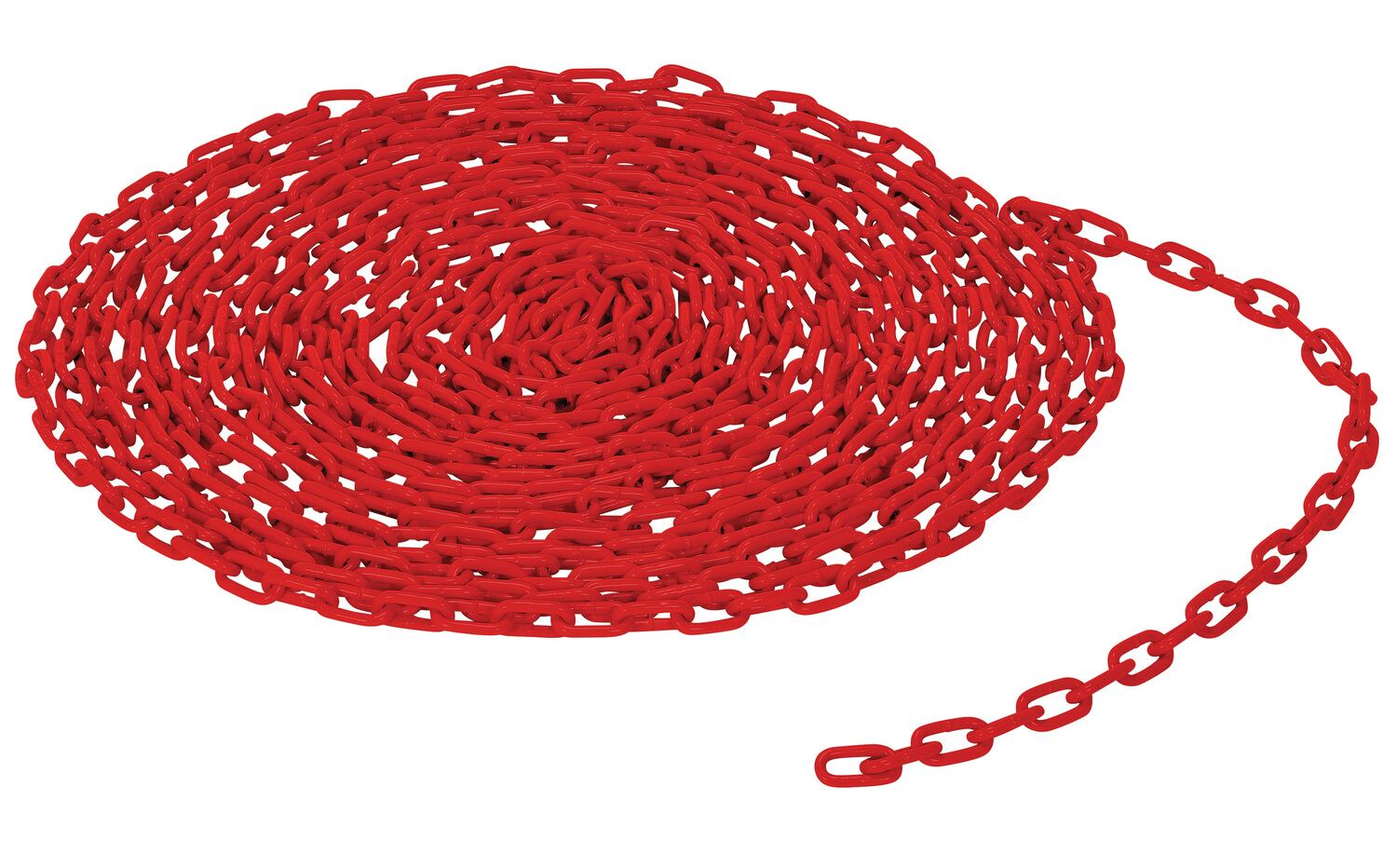 Vestil Steel Bollard Safety Chain - 25 Foot 3/16 In. Thickness - Red