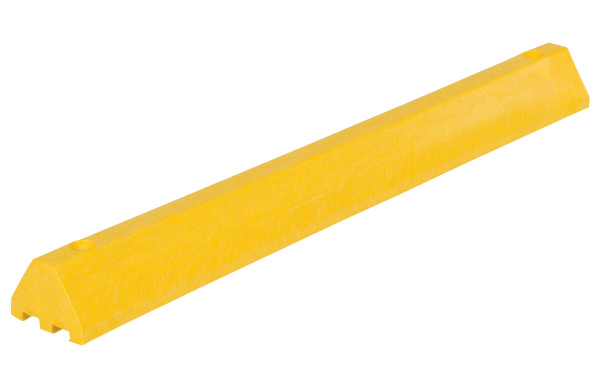 Vestil Recycled Plastic Car Stop - 48 In. x 6 In. x 4 In. - Yellow