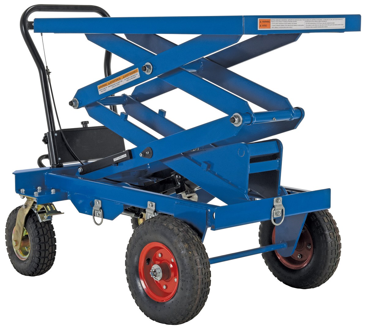 Vestil Steel Rough Terrain Elevating Cart - 20-1/2 In. x 39-3/4 In. 600 lb - Blue