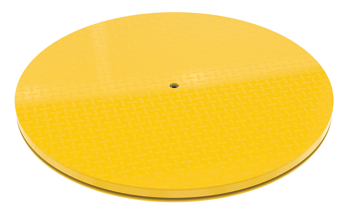 Vestil Heavy Duty Round King Pin Carousel - 60 In. 6000 lb - Yellow