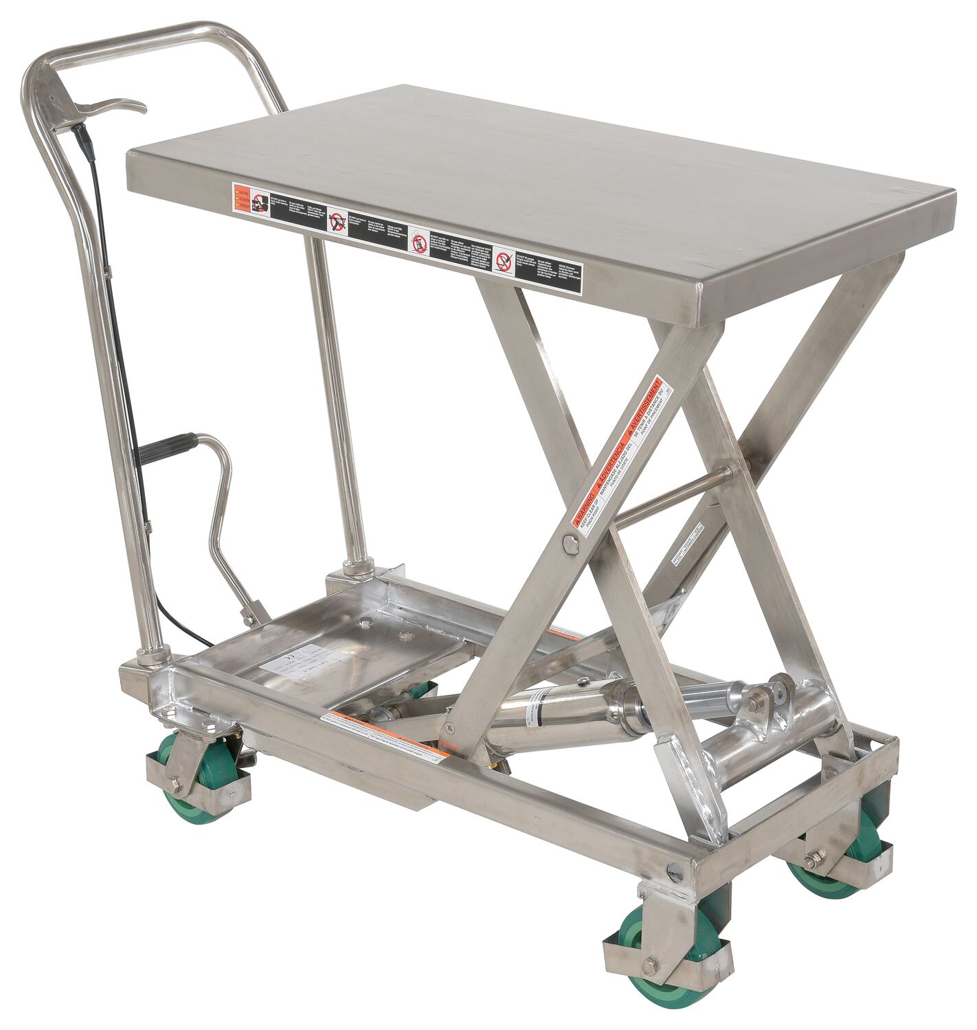 Vestil Stainless Steel Scissor Cart - 32-1/2 In. x 19-3/8 500 lb - Silver