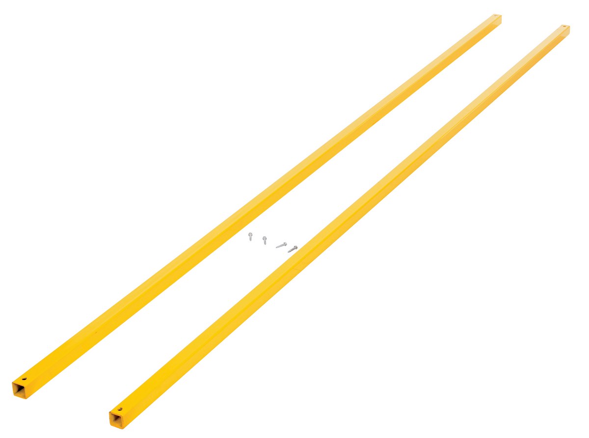 Vestil Steel Square Safety Handrail Connection Tubing - 96 In. - Yellow