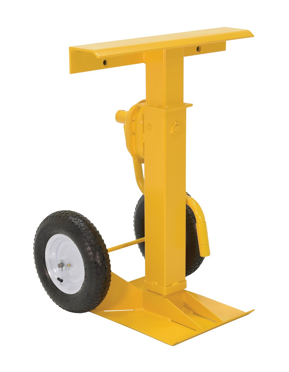 Vestil Steel Stabilizing Jack with Pneumatic Wheels - 100,000 lb Static - Yellow
