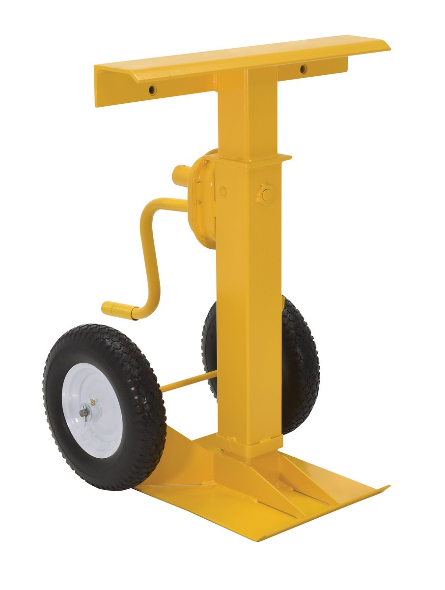 Vestil Steel Stabilizing Jack with Solid Foam Wheels - 100,000 lb Static - Yellow