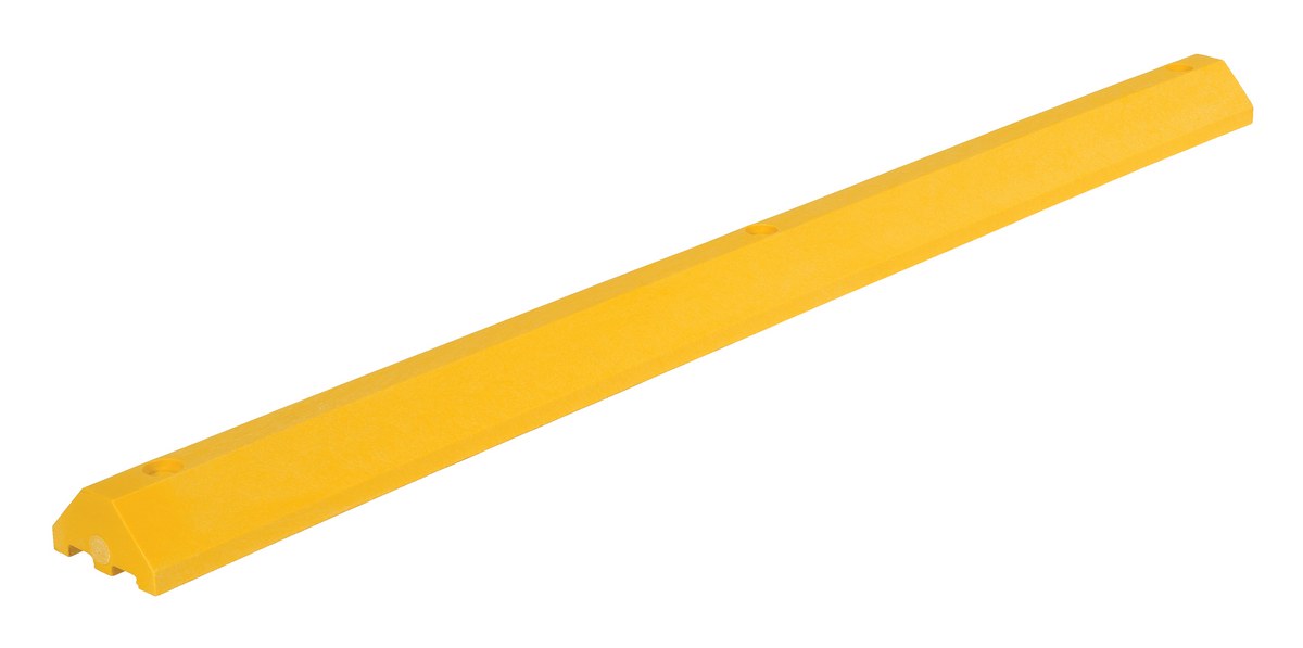 Vestil Recycled Plastic Car Stop - 72 In. x 6 In. x 3-1/4 In. - Yellow