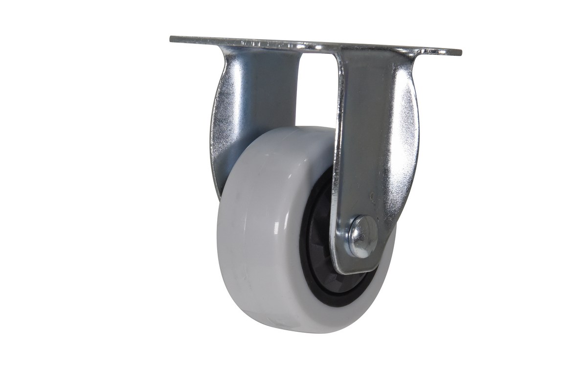 Vestil Polypropylene Rigid Caster - 3 In. Diameter x 1 In. Width 176 lb Light - Gray/Black
