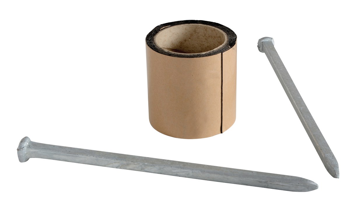 Vestil Steel Asphalt Car Stop Hardware Kit - 2 Pack - Gray