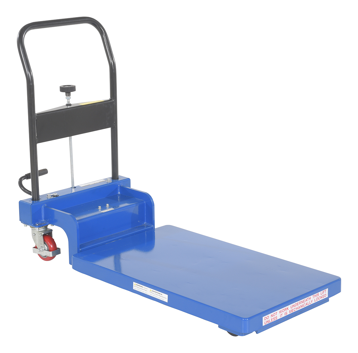 Vestil Steel Low Profile Scissor Lift Cart Auto Shift - 19-5/8 In. x 32-1/4 In. 400 lb - Blue