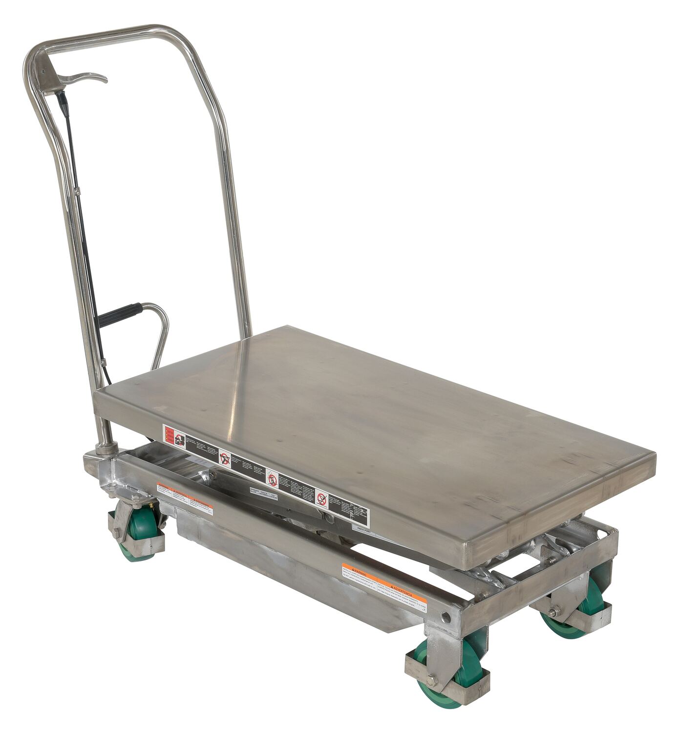 Vestil 304 Stainless Steel Double Scissor Cart - 36-1/4 In. x 19-3/8 In. 600 lb - Silver
