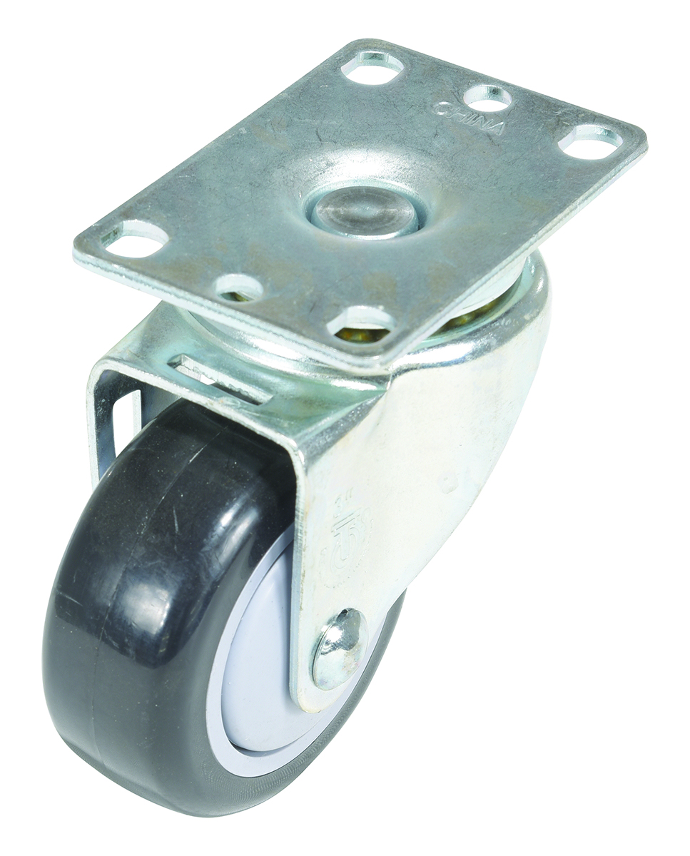 Vestil Polypropylene Swivel Caster - 3 In. Diameter x 1-1/4 In. Width 150 lb Light - Gray/Black