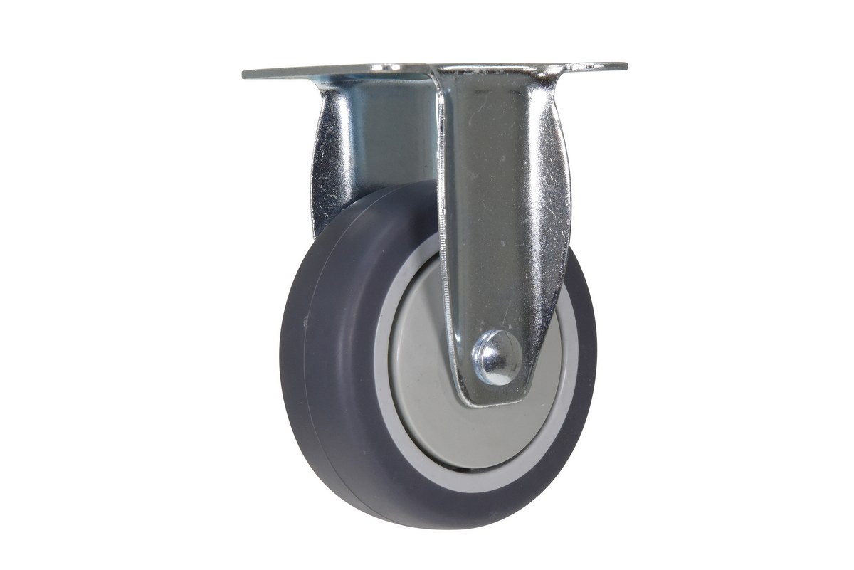 Vestil Thermoplastic Rubber Rigid Caster - 4 In. Diameter x 1 In. Width 220 lb Dark Gray/Light - Gray