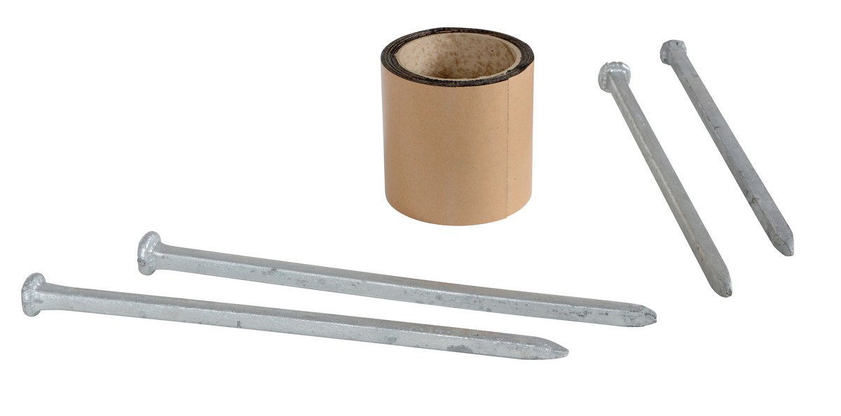 Vestil Steel Asphalt Car Stop Hardware Kit, - 4 Pack - Gray