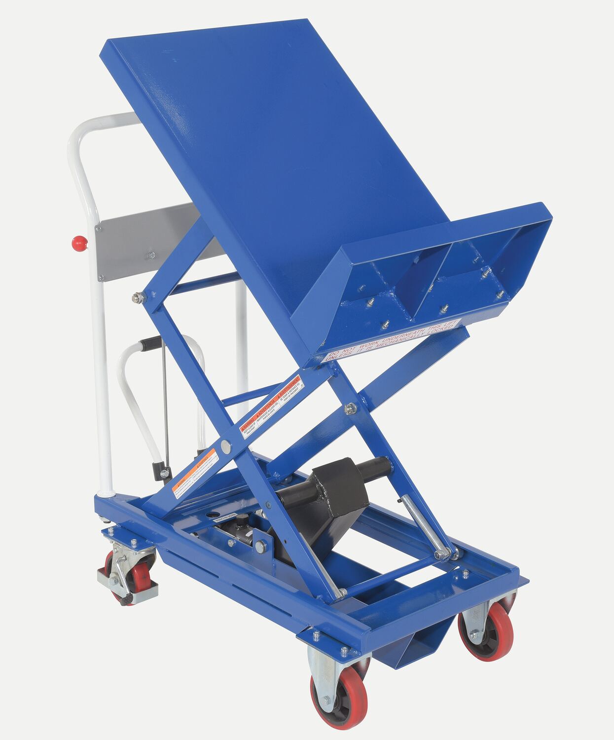 Vestil Steel Lift and Tilt Carts with Sequence Select - 19-1/2 In. x 30 In. 400 lb - Blue