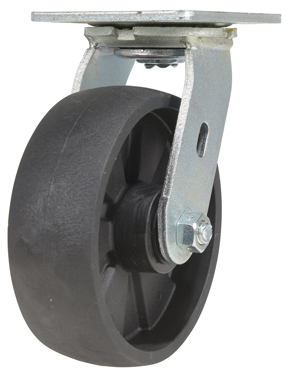 Vestil Glass Filled Nylon Swivel Caster - 6 In. Diameter x 2 In. Width 1200 lb - Black