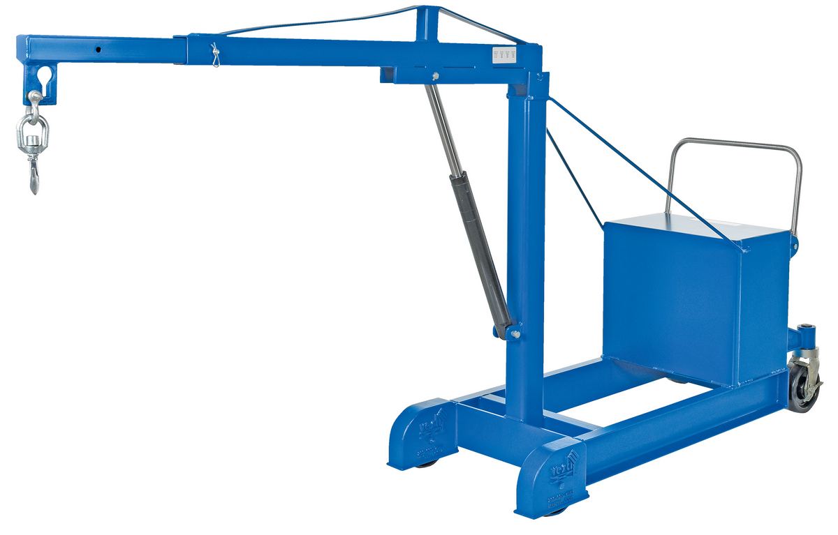 Vestil Steel Air Counter Balance Floor Crane - 500 lb - Blue