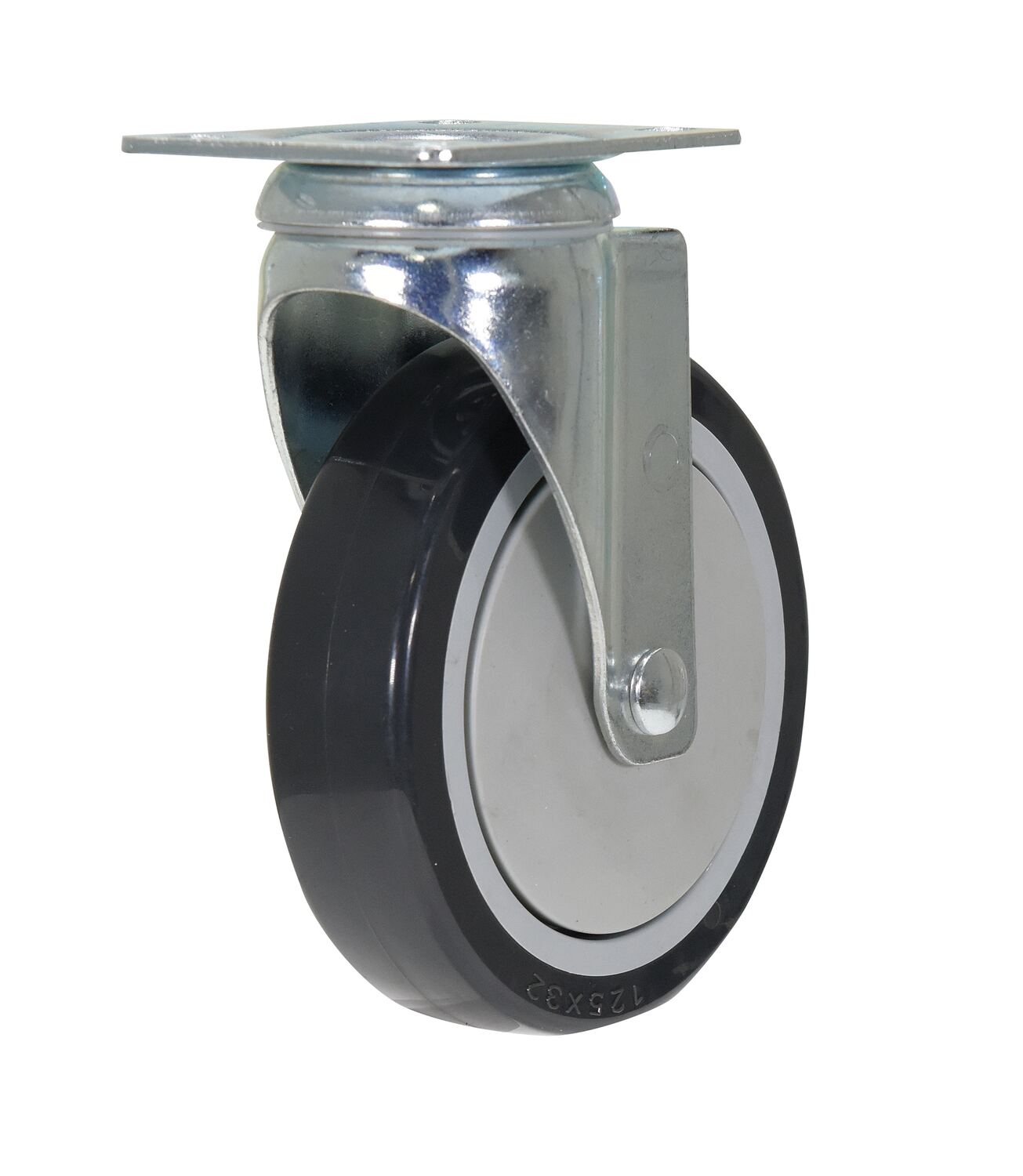 Vestil Polyurethane Swivel Caster - 5 In. Diameter x 1 In. Width 330 lb Dark Gray/Light - Gray